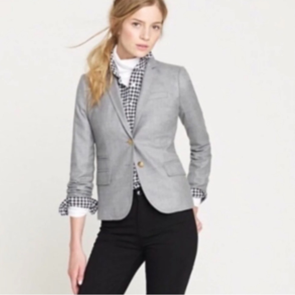 J.Crew Gray Wool School Boy Blazer - Picture 10 of 10